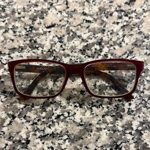Versace Burgundy and Tortoise Eyeglasses